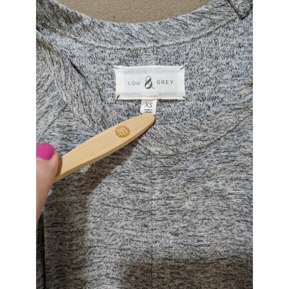 Lou & Grey Women's Sleeveless Marled Racerback A Line Midi Dress  Gray XS - Picture 3 of 6